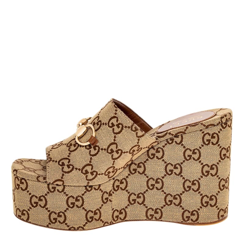 Gucci Wedge Sandal with Horsebit
