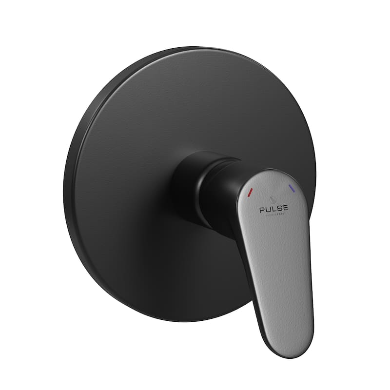 Tru-Temp Pressure Balanced Mixing Valve with Round Trim Matte Black
