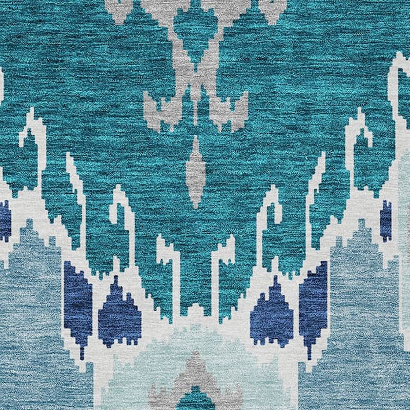 HomeRoots Ikat Transitional Rectangle Outdoor Rug