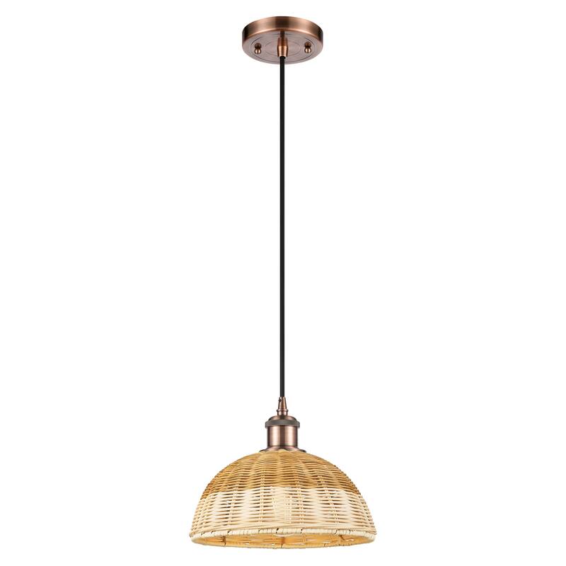 Innovations Lighting Endless Possibilities Ballston - Bristol Natural II - 1 Light 9" Cord Hung Mini Pendant - Antique Copper