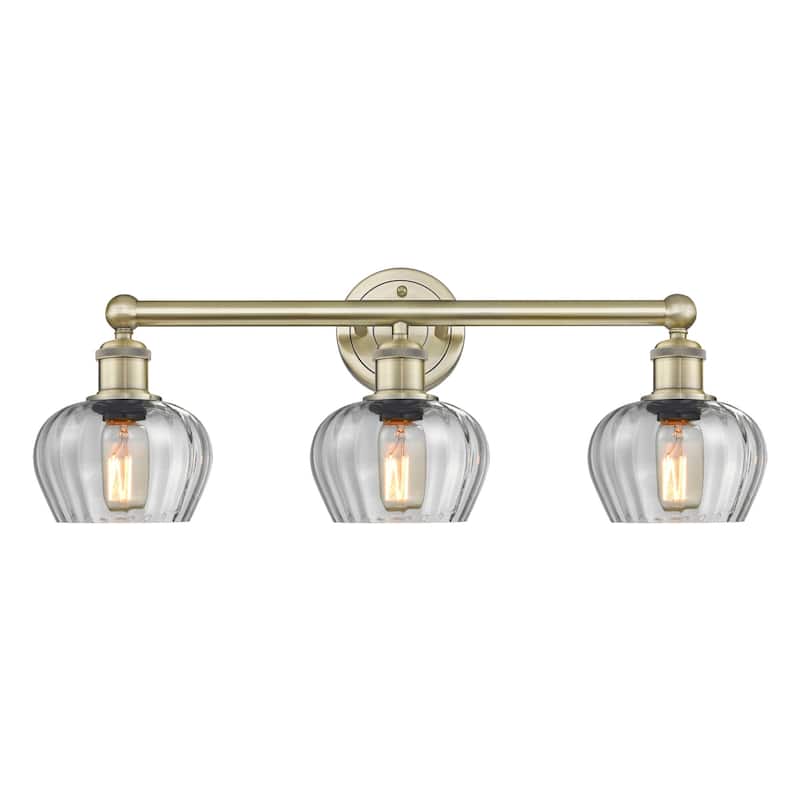 Innovations Lighting 616-3W-10-25 Fenton Vanity Fenton 3 Light 25" - Antique Brass / Clear
