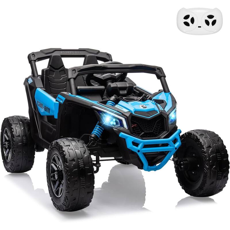 12V Ride on UTV Car, Licensed Can-Am Electric Off-Road Car, Ride on Truck Car for Kids - Blue