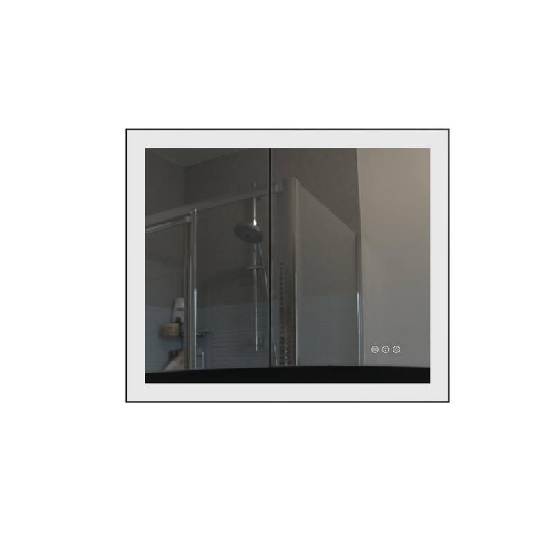 LED Black Aluminum Framed Bathroom Mirror Vanity Mirror for wall, dimmable - 20x28 - 30x36