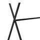 preview thumbnail 5 of 9, Metal Twin Size Simple House Platform Kids Bed Frame with Triangle Structure and X-Shaped Safety Railings for Bedroom, Black