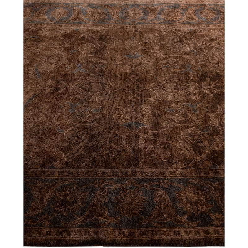Overdyed One-of-a-Kind Hand-Knotted Area Rug - Brown - 4' 2" x 6' 1"