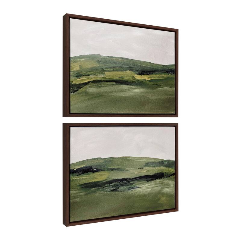 Kate and Laurel Sylvie Landscape Framed Canvas Art by Amy Lighthall
