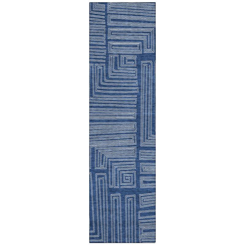 Machine Washable Indoor/ Outdoor Contemporary Stack Chantille Rug