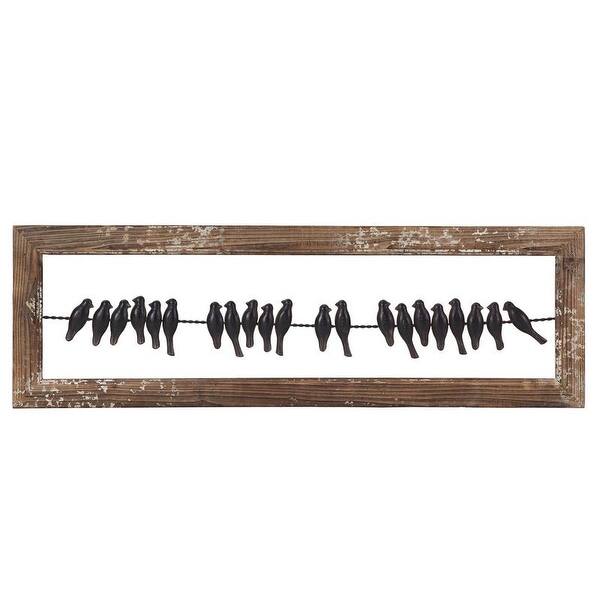 Shop Foreside Home Garden 38 X 12 Inch Bird On A Wire Wood And