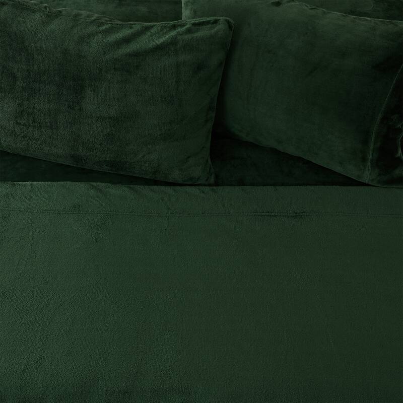 Linery & Co. Ultra Soft & Cozy Velvet Plush Fleece Printed Sheet Set
