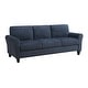 preview thumbnail 26 of 49, Fremont & Park Diboli Chenille 3-Piece Living Room Set - Wood Finish Exposed Feet