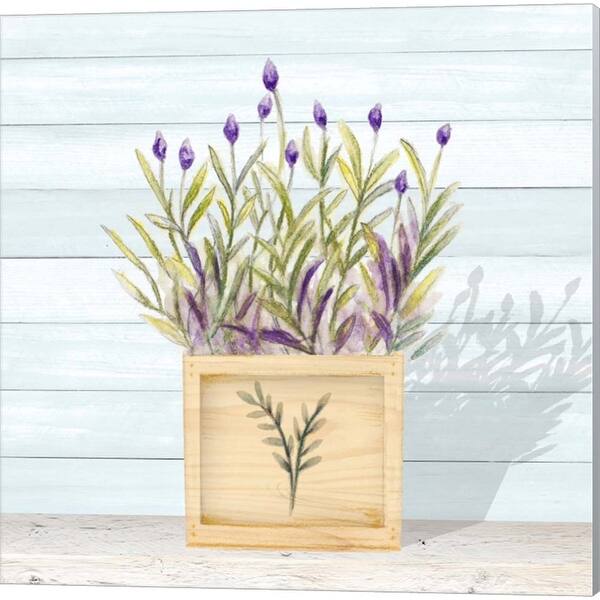 Janice Gaynor 'Lavender and Wood Square' Canvas Art (Set of 3