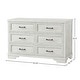 preview thumbnail 2 of 1, Foundry 6-Drawer Traditional Wood Dresser, White Dove