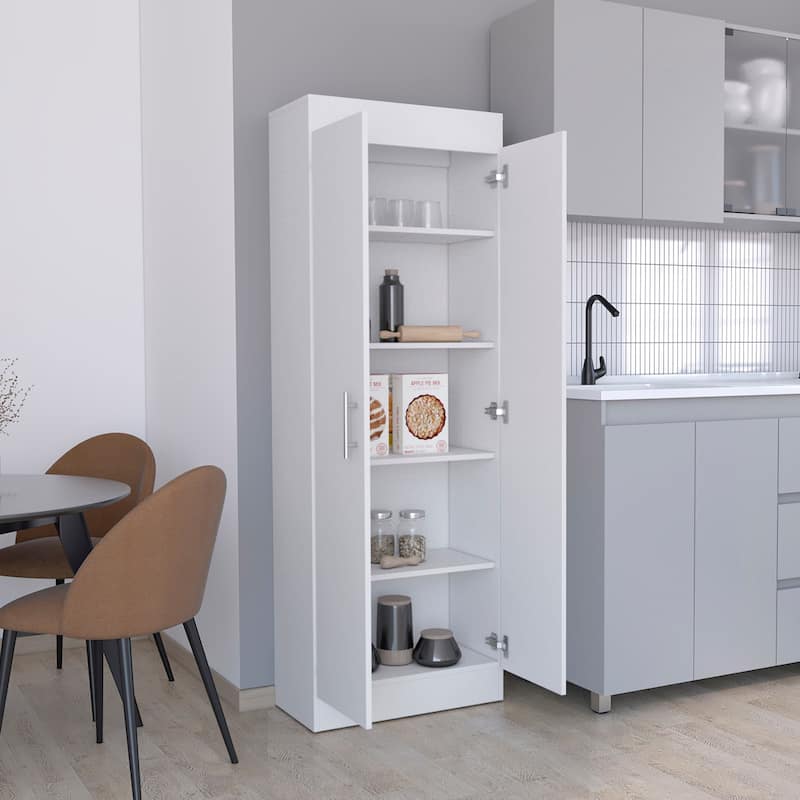 Nepal Pantry Cabinet, Space-Efficient 2-Door Design