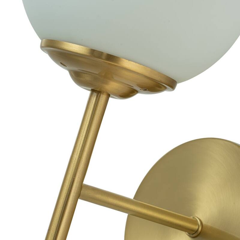 Modern Brass Single Matte Glass Wall Light