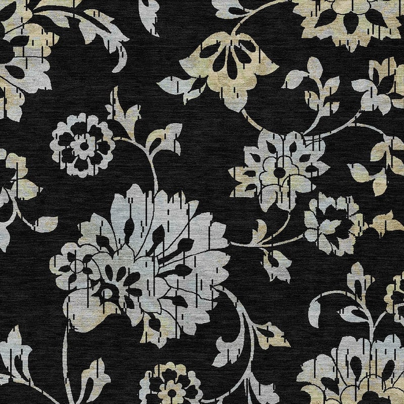 HomeRoots Floral Transitional Rectangle Outdoor Rug