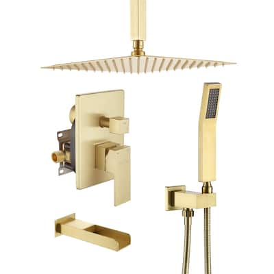 10/12 Inch Ceiling Mount Shower System with Tub Faucet