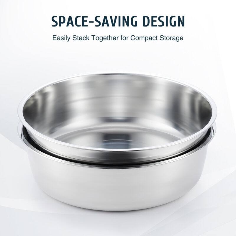6 Packs Stainless Steel 5 Quarts Round Chafing Dish