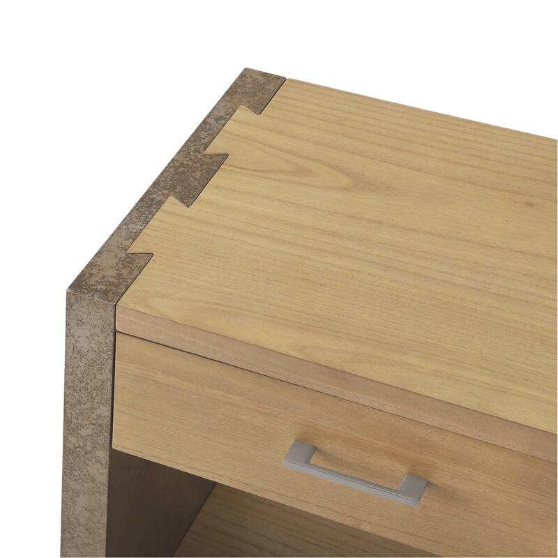 Christopher Knight Home - Quillson MDF 1-Drawer Nightstand with Smooth Glide Drawer