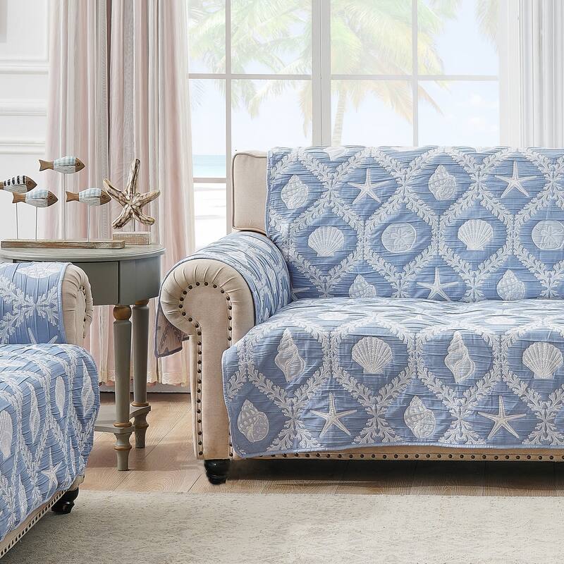 Greenland Home Fashions Laguna Pet-Friendly Coastal Slipcover - Furniture Protector