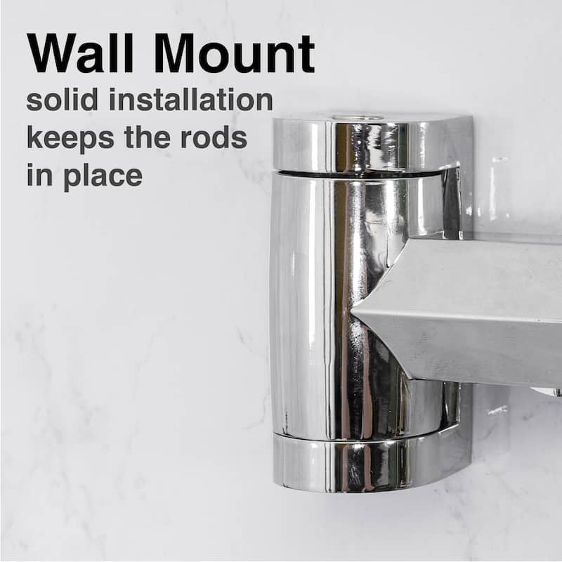 Double Curved Shower Curtain Rod Adjustable 44 to 70 inches by JS Jackson Supplies