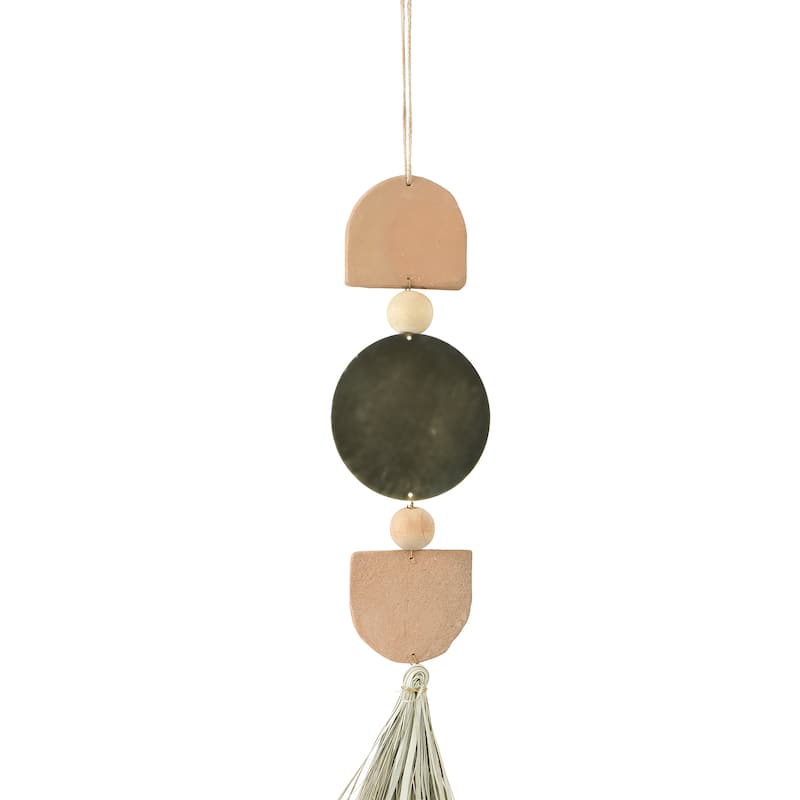 Metal & Terracotta Hanging Ornament