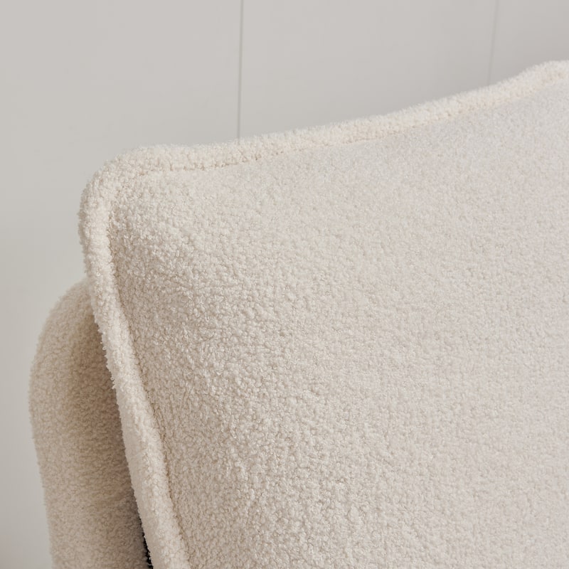 Beige 28.35" Upholstered Arm Chair with Ergonomic Design