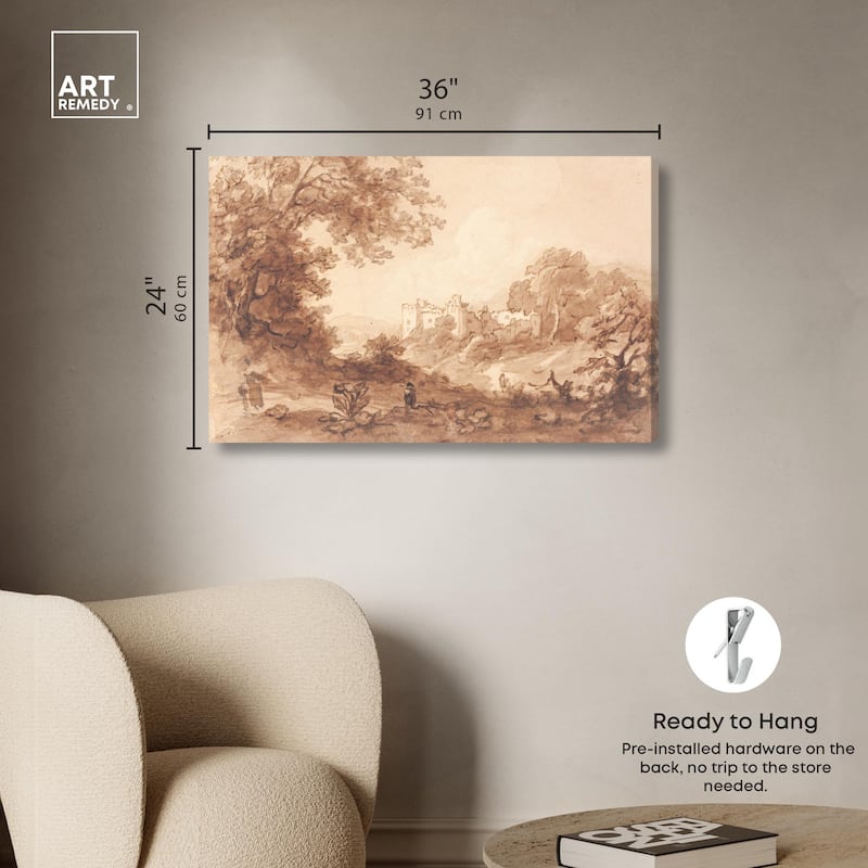 Carew Castle Canvas by Art Remedy, Gallery Wrapped
