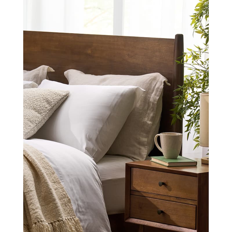 Christopher Knight Home - Cohron Mid-Century Solid Wood Full Platform Bed with Sleek Splayed Legs