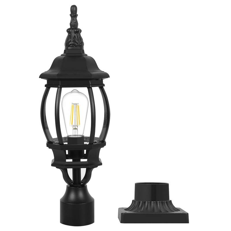 Outdoor 1/3 Light Post Lantern with Pier Mount Base(Pack 1 or 2)