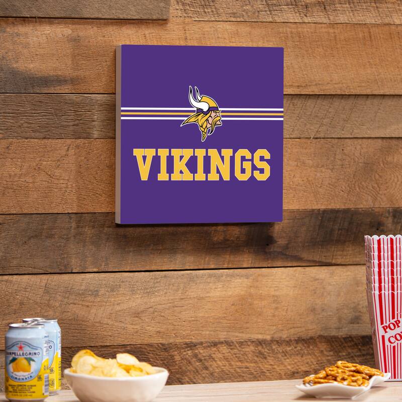 Minnesota Vikings Wooden Door Decor Wall Sign - Multi-Color - 12 x 12