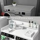 preview thumbnail 7 of 16, 2-Tier Washer and Dryer Countertop with 2.75" H Guard, 54" W x 27.5" D Laundry Countertop Cover, Large Space Laundry Topper