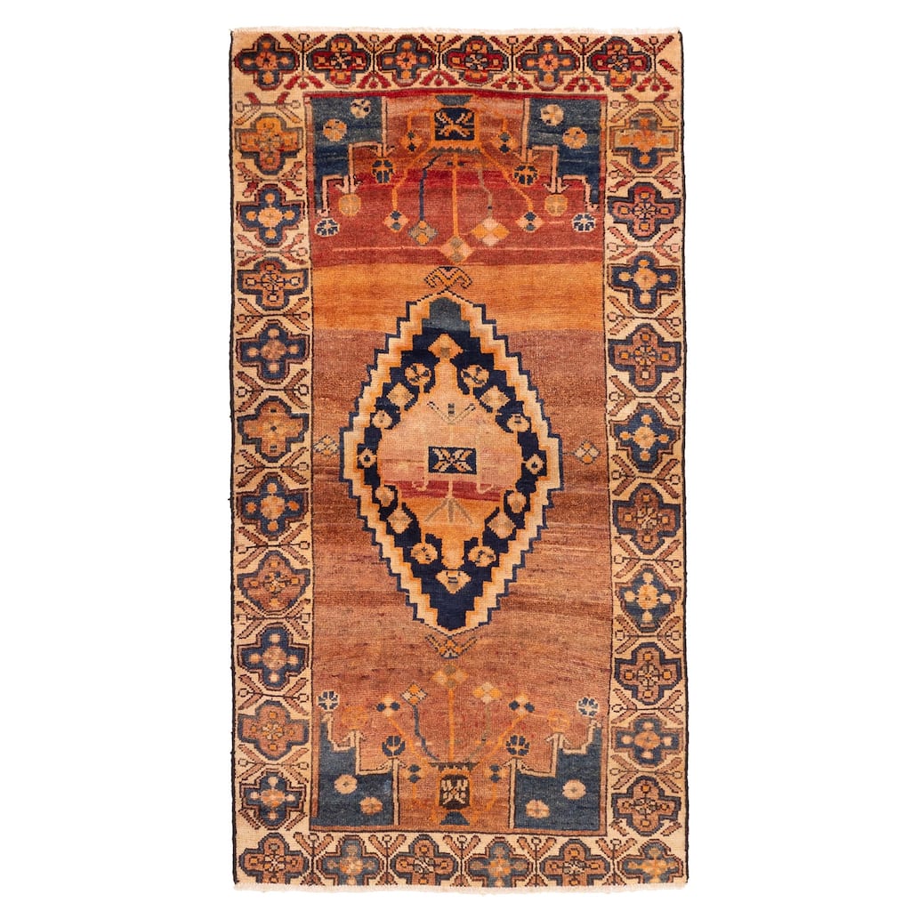 ECARPETGALLERY Hand-knotted Konya Anatolian Copper Wool Rug - 3'7 x 7'1
