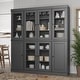 preview thumbnail 142 of 145, Palace Imports 100% Solid Wood Pantry Cabinet, Adjustable Shelves, 65" Wide, 71.5" Tall - 65" x 71.5" Gray - 6 Clear Glass-2 Solid