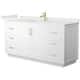 Option White / White Quartz Top / Brushed Gold Hardware