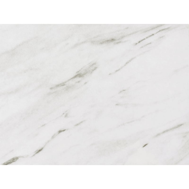 Halverson White and Chrome Faux Marble Round Top Bar Table