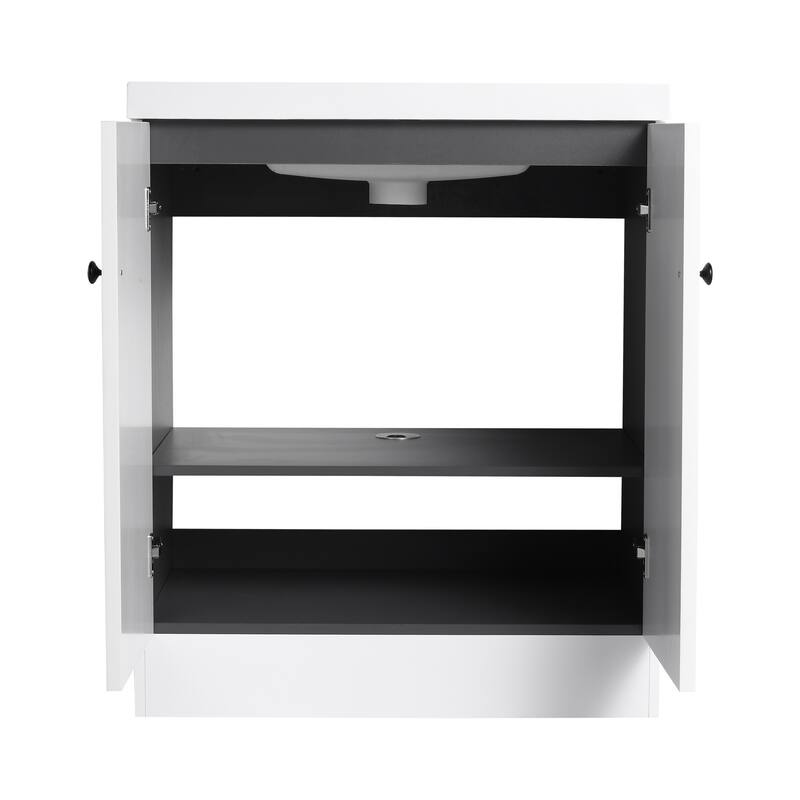 ARTCHIRLY 24/30/36 Inch Bathroom Vanity with Sink, Freestanding Bathroom Vanity with Soft Close Door and Adjustable Shelf