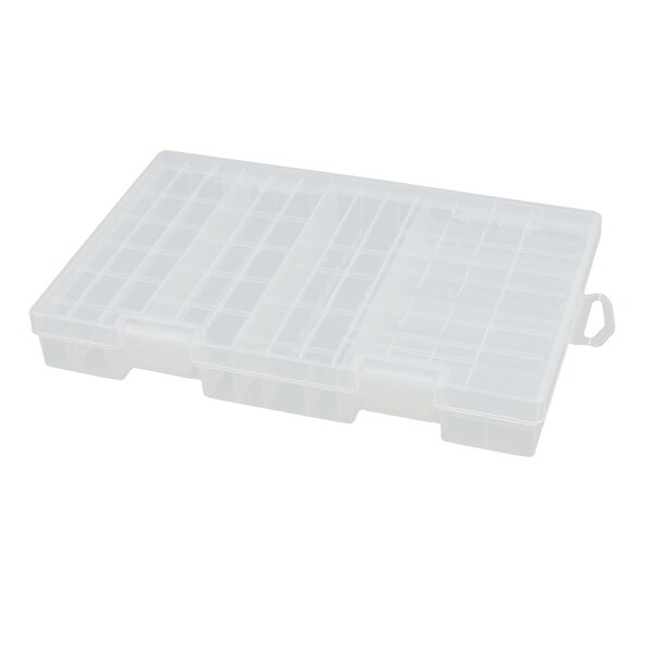 Transparent Hard Plastic Battery Storage Box Holder Organizer for AAA AA C D 9V