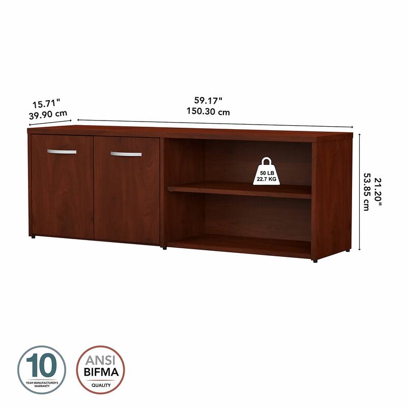 Studio C Low Storage Cabinet with Doors by Bush Business Furniture