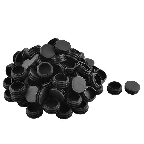 Plastic Cylindrical Shaped Furniture Table Leg Feet Tube Insert Black