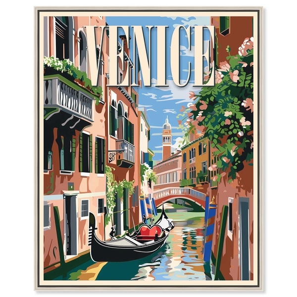 Venice Postcard Canvas Beach Coastal Art by Art Remedy - Bed Bath