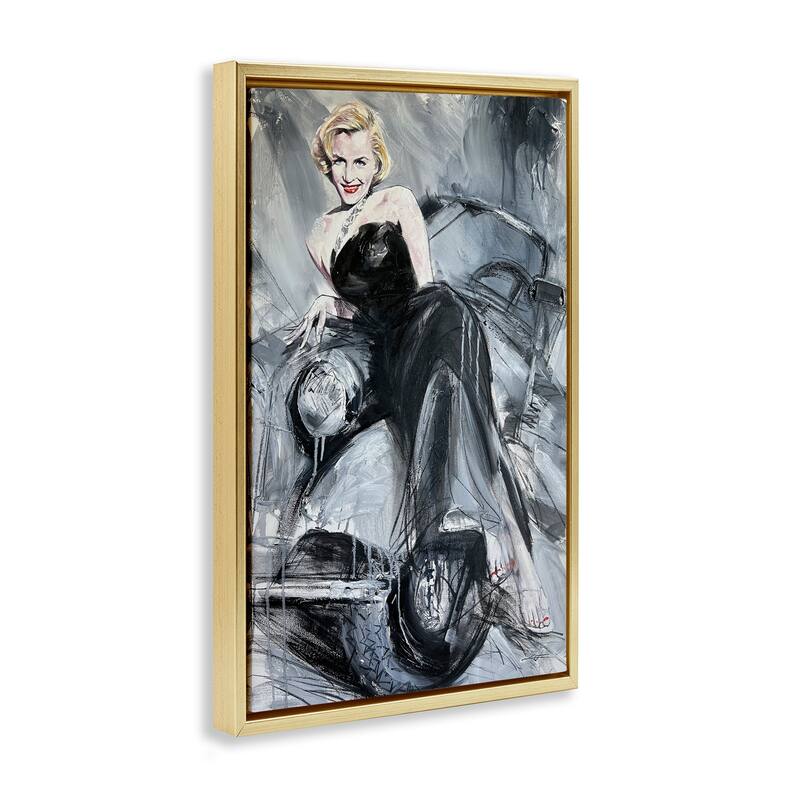 Stupell Timeless Fashion Woman Framed Floater Canvas Wall Art Design By Lucille Lee