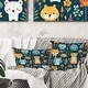 preview thumbnail 3 of 5, Designart "Nursery Zoo Animals I" Animal Printed Throw Pillow