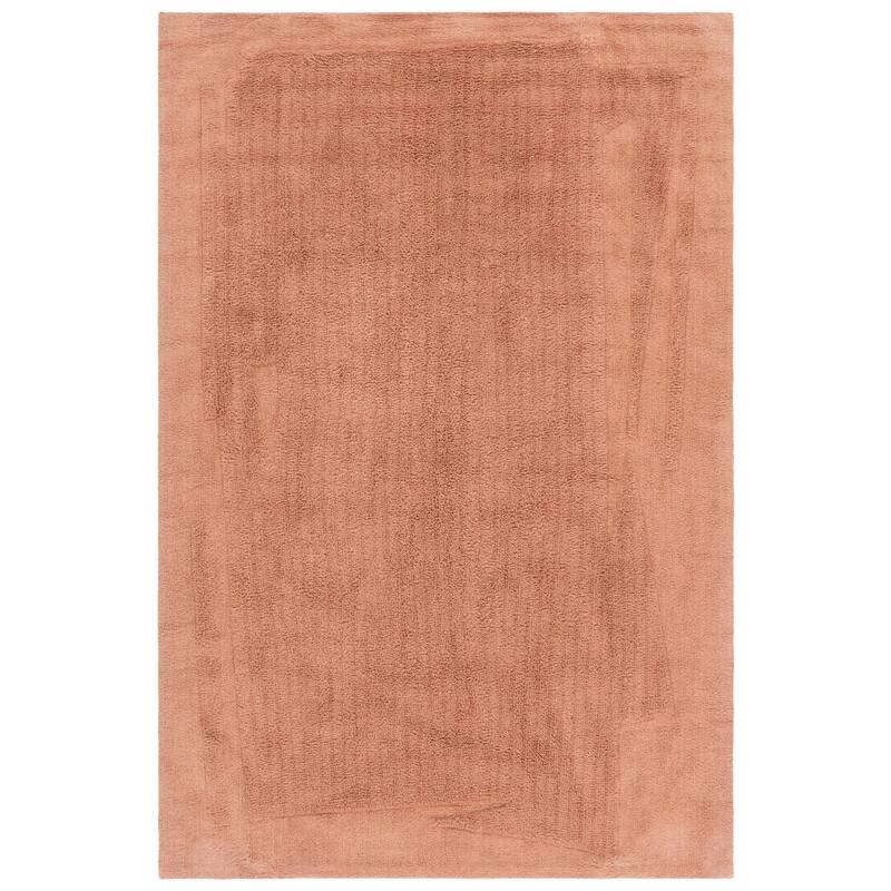SAFAVIEH Handmade Easy Care Bedia Machine Washable Cotton Rug - 6' x 9' - Rust