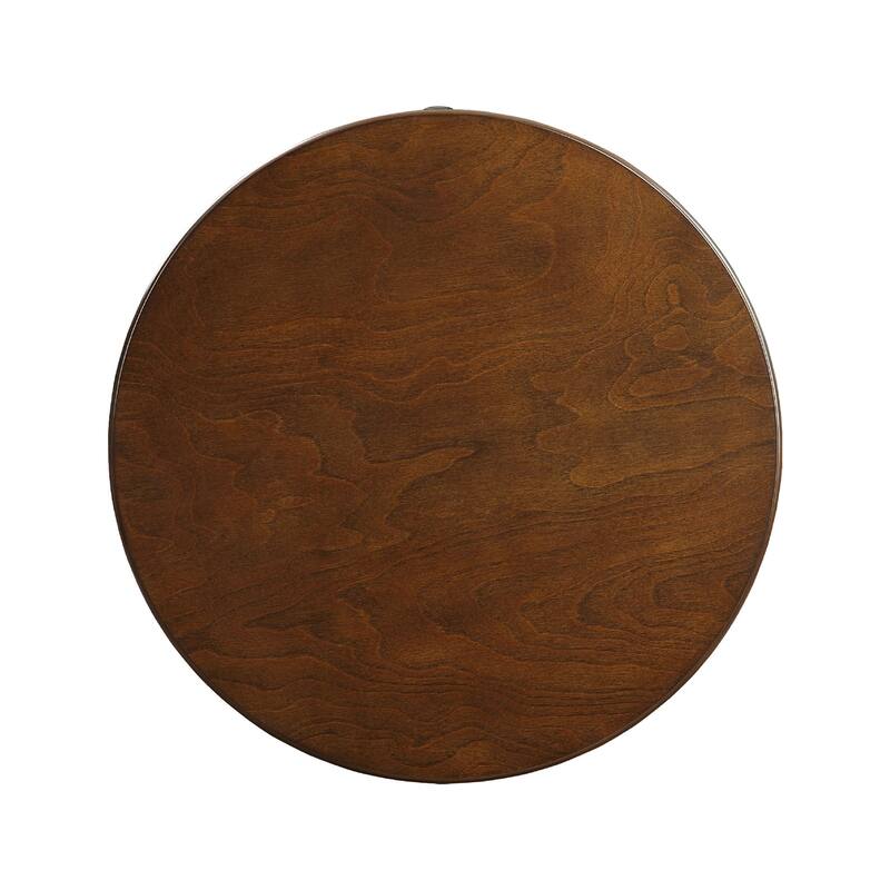 Round Top Accent Table with 1 Drawer and Open Storage