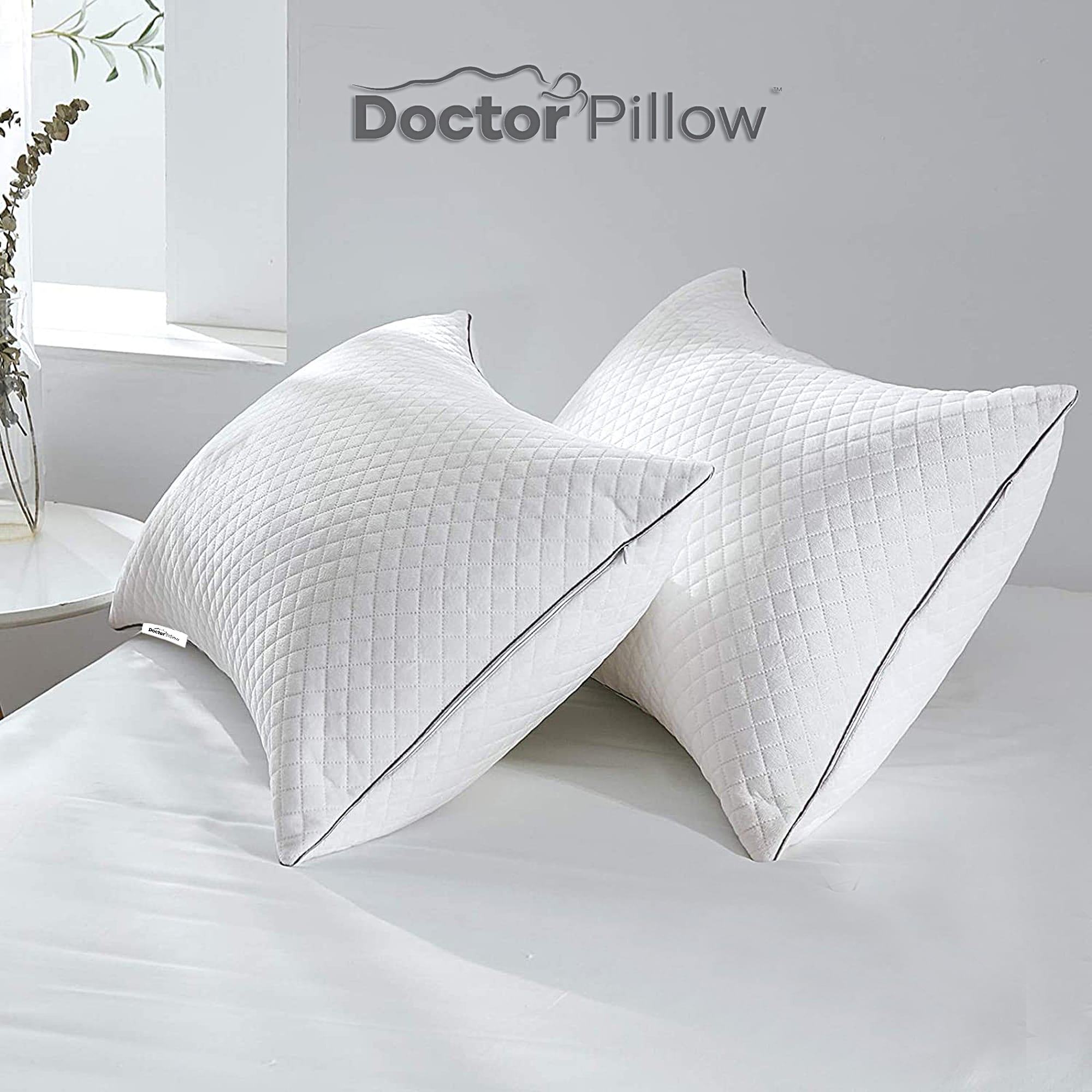 Dr Pillow HOMAX PILLOWS Super Soft Bed Pillow 2 pack N A Mid Loft Set of 2 Standard