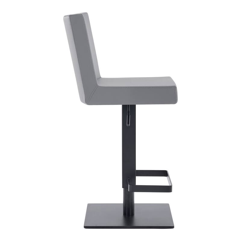 Strick & Bolton Callcott Contemporary Faux Leather and Metal Swivel Bar Stool