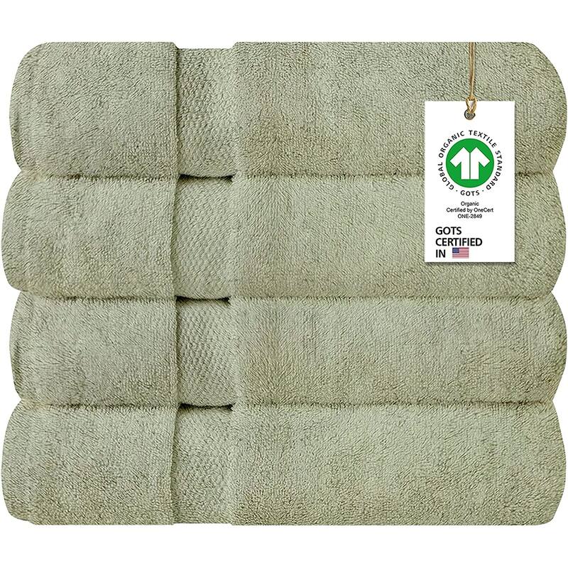 Delara Organic Cotton Feather Touch Quick Dry 650 GSM Bath Sheet, 36"X70"