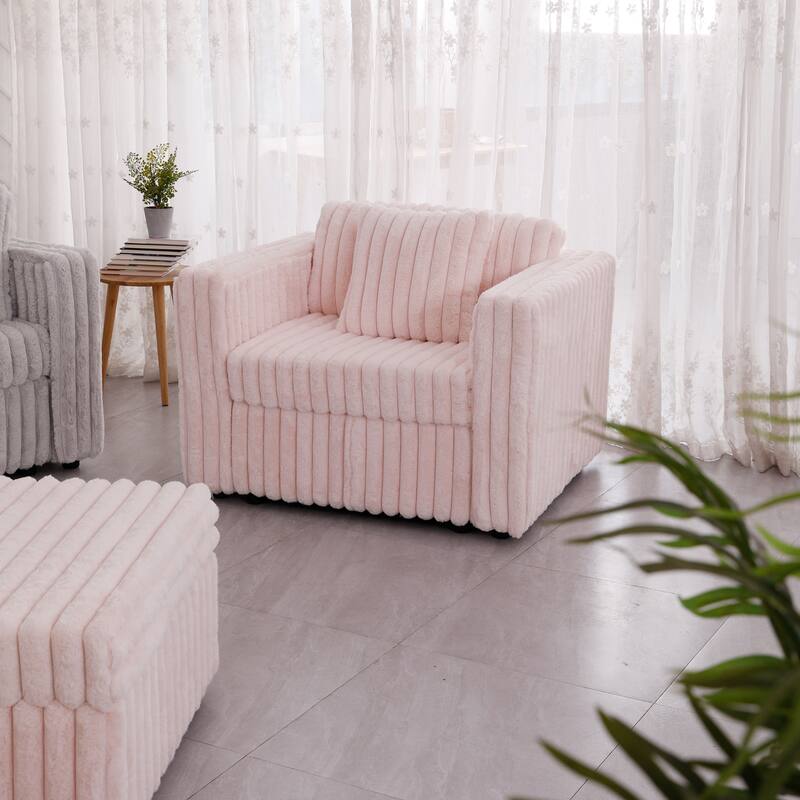 44.9"Soft Modular Sofa Single - Very Comfortable & Stylish. Matches 30.7" Ottoman with Hydraulic Lift. Ideal for Bedroo