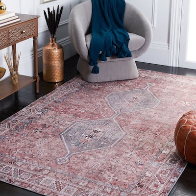 SAFAVIEH, Tucson Machine Washable Slip Resistant Peggy Boho Oriental