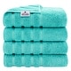 preview thumbnail 4 of 45, American Soft Linen 100% Cotton Turkish Bath Towels Large, 4 Pack Luxury Hotel Spa Quality Turkish Bath Towels Bathroom Sets Turquoise